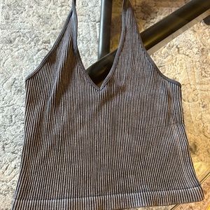 Bella Seamless ribbed halter top
